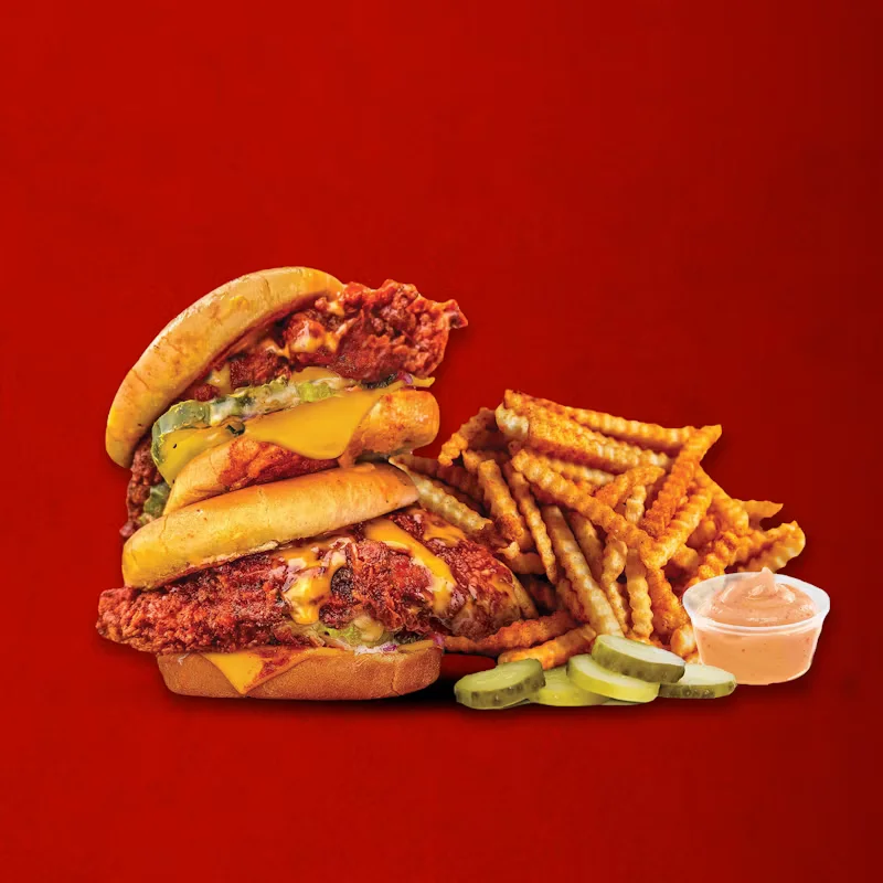 Dave's #4 (2 Sliders with Fries) - Dave's Hot Chicken Menu Item